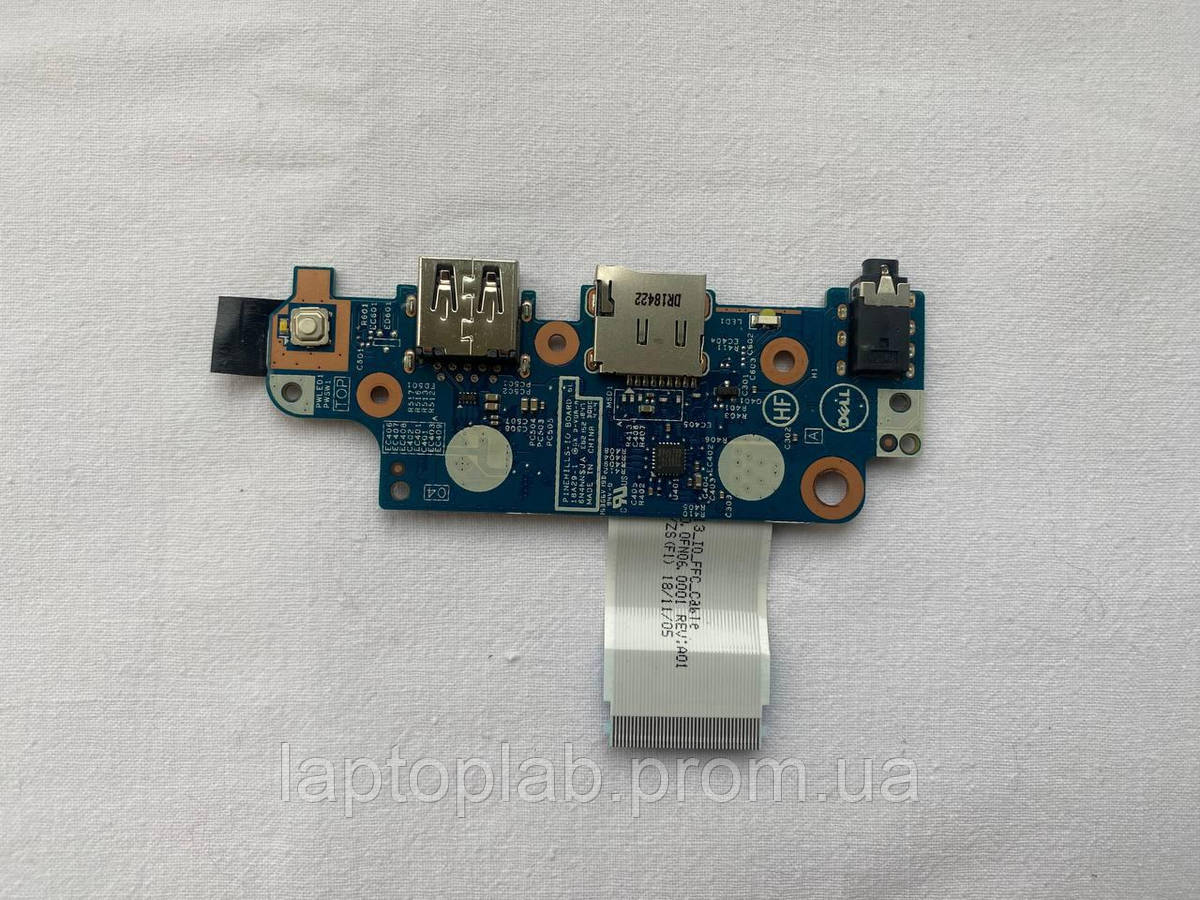 Дод. плата з USB, audio, карт-рідером та кнопкою ввімкнення 0KR8F3 для ноутбука Dell Latitude 3300