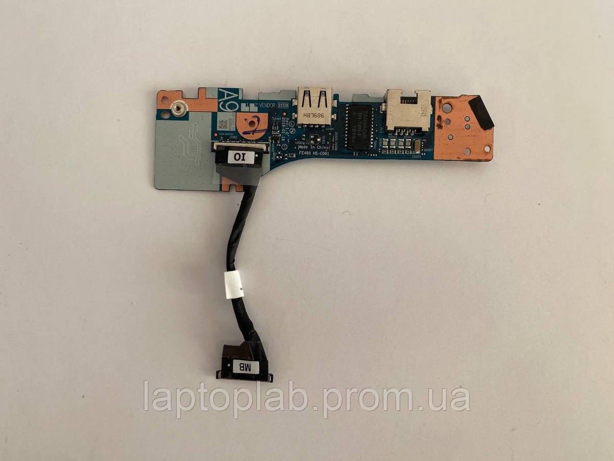Плата карт-рідер, USB, LAN та кнопка ввімкнення для ноутбука Lenovo Thinkpad E495 (FE495 NS-C061)