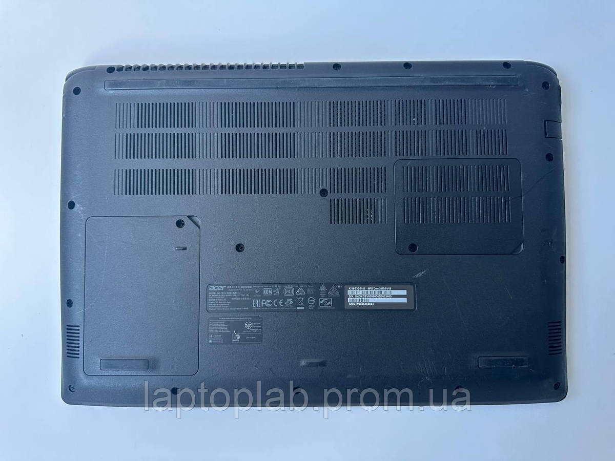 Ігровий ноутбук Acer Aspire 7 A715-72G 15.6" (i7-8750H / 16GB / SSD+HDD / GTX 1050 Ti 4GB) б/в - Зображення 7